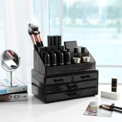 Hot SONGMICS Organisateur cosmétiques noir Blanc