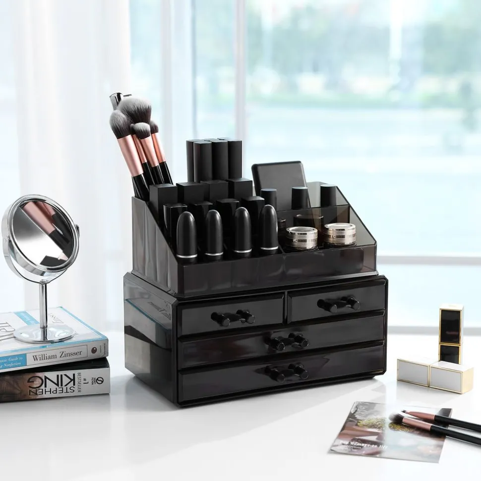 Hot SONGMICS Organisateur cosmétiques noir Blanc