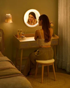 New SONGMICS Organisateur de maquillage à 4 niveaux 20 x 32 x 391 cm blanc nuage