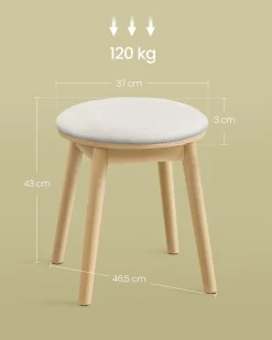 New SONGMICS Organisateur de maquillage à 4 niveaux 20 x 32 x 391 cm blanc nuage