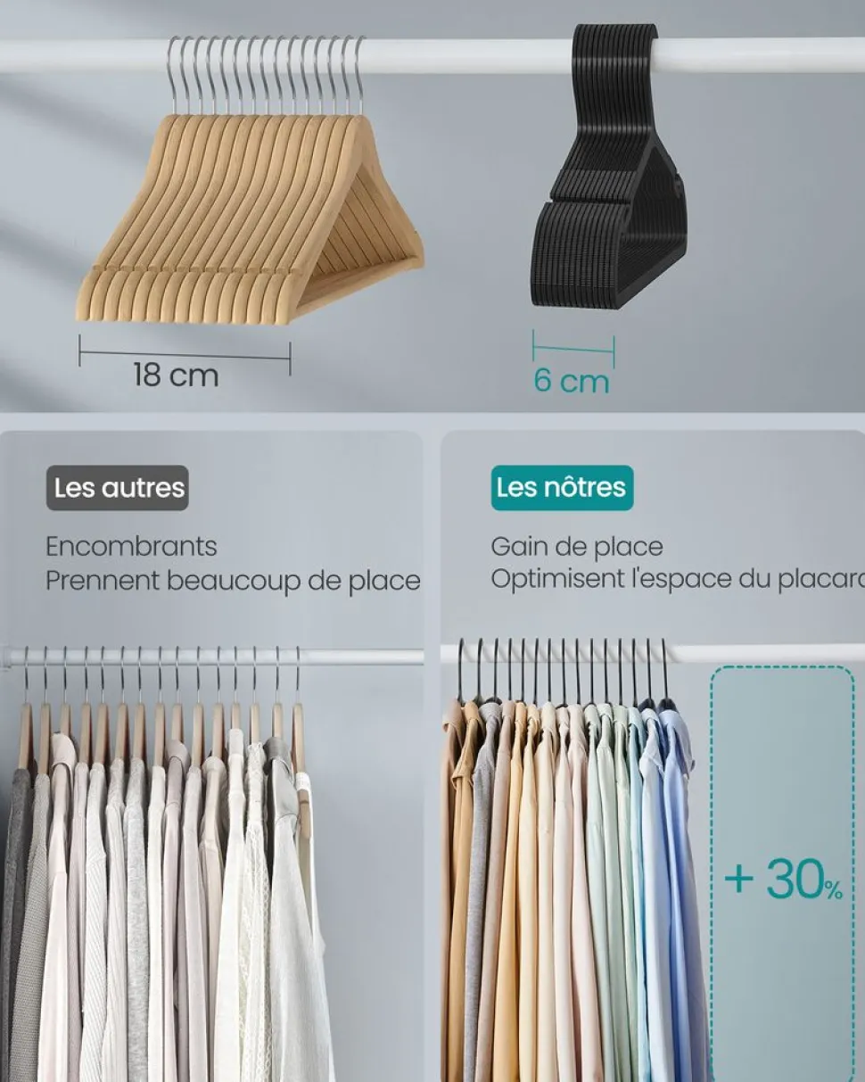 Shop SONGMICS Panier à Linge avec roulettes 170L