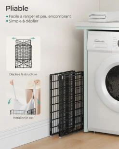 Online SONGMICS Panier à Linge Sale 90L