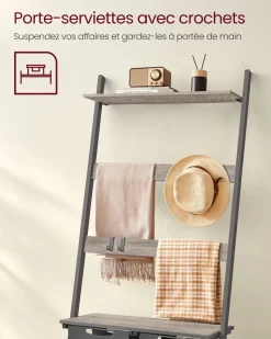 Shop SONGMICS Panier à linge sale 110L noir d'encre et gris ardoise