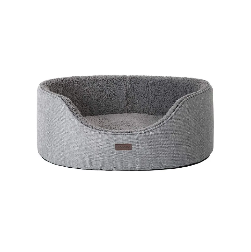 Store SONGMICS Panier coussin réversible L Gris