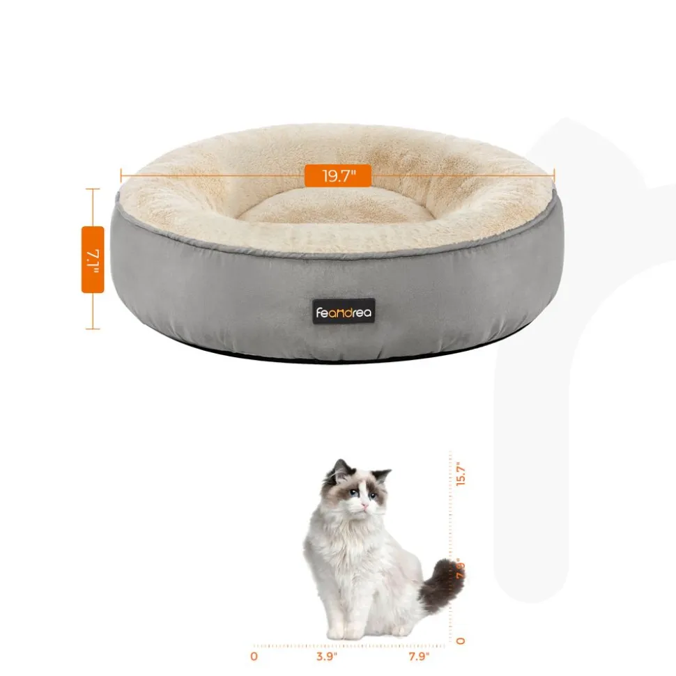 Clearance SONGMICS Panier donut gris clair