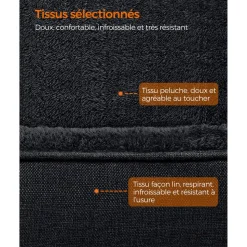 Fashion SONGMICS Panier pour chien 90 x 75 cm Gris