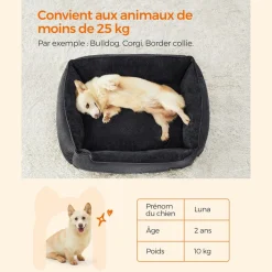 Fashion SONGMICS Panier pour chien 90 x 75 cm Gris