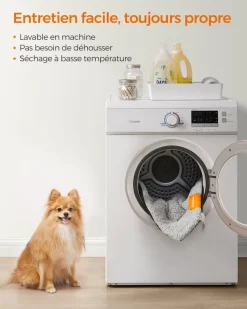 Fashion SONGMICS Panier pour chien 60 x 45 Gris Tourterelle