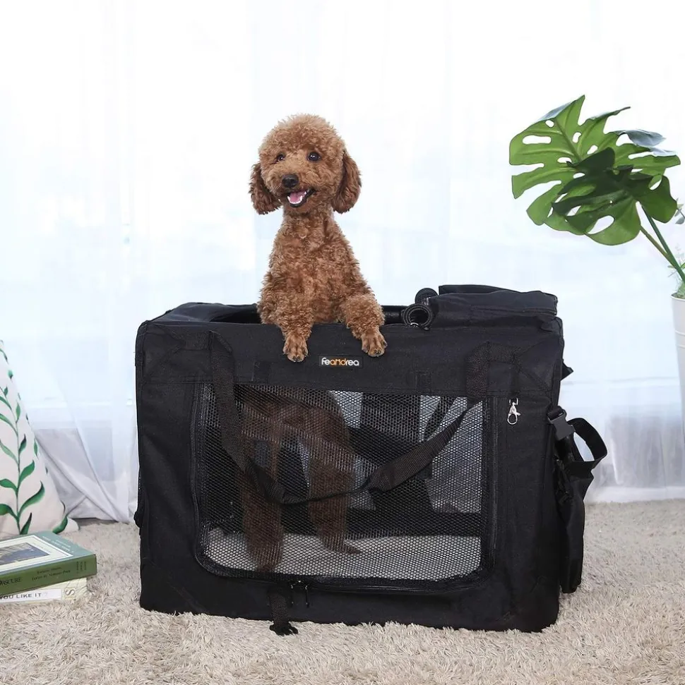 Clearance SONGMICS Panier pour chien 95 x 60 x 8 cm gris foncé