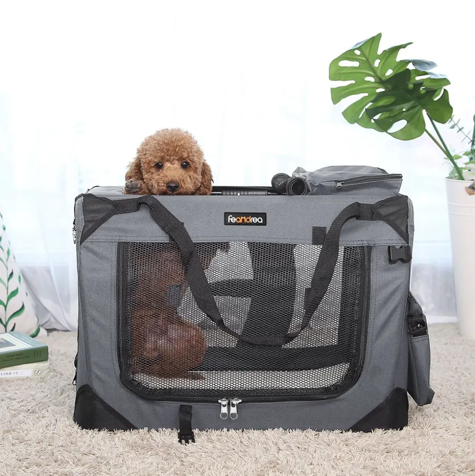 Clearance SONGMICS Panier pour chien 95 x 60 x 8 cm gris foncé