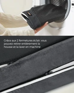 Hot SONGMICS Panier pour chien orthopédique 135 x 107 x 25 cm antidérapant gris foncé