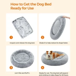 Outlet SONGMICS Panier pour chien rond Ø100 cm