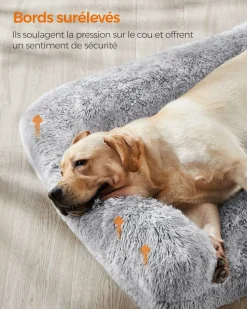 Fashion SONGMICS Panier pour chien XXL gris ombré