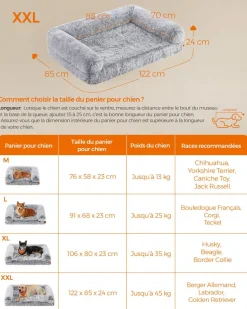 Fashion SONGMICS Panier pour chien XXL gris ombré