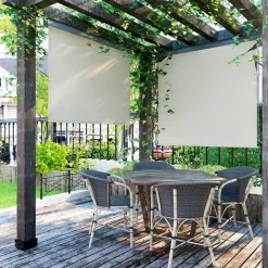 Online SONGMICS Parasol Ø2,65 m bleu balnc