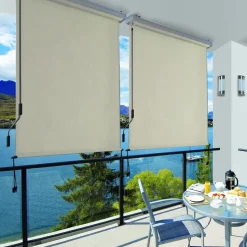 Online SONGMICS Parasol Ø2,65 m bleu balnc