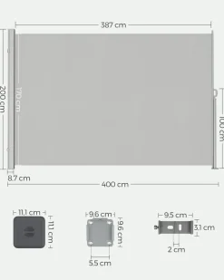 Outlet SONGMICS Parasol Ø3 m rouge