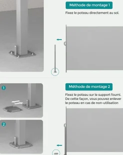 Outlet SONGMICS Parasol Ø3 m rouge