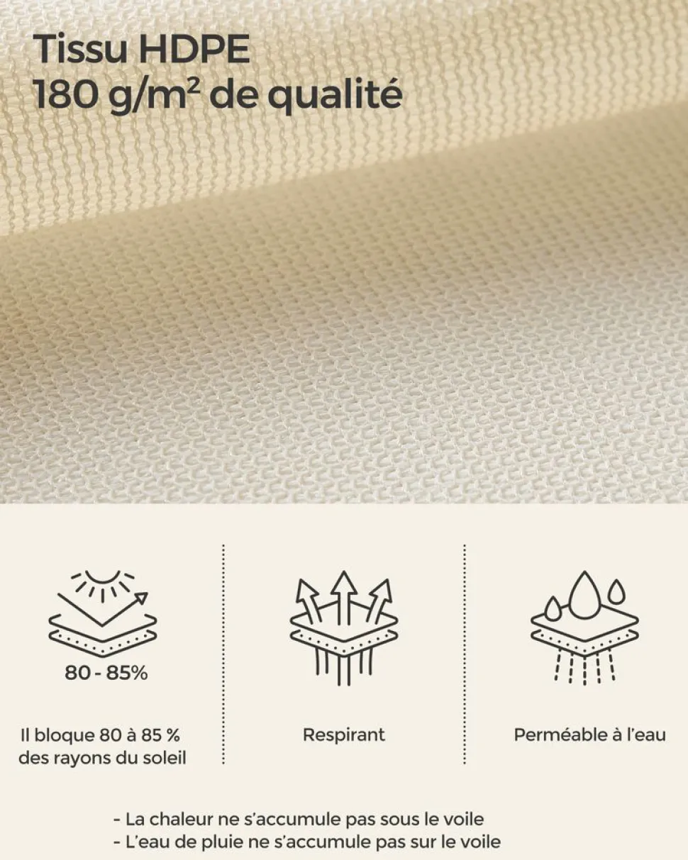 Shop SONGMICS Parasol Ø3 m taupe