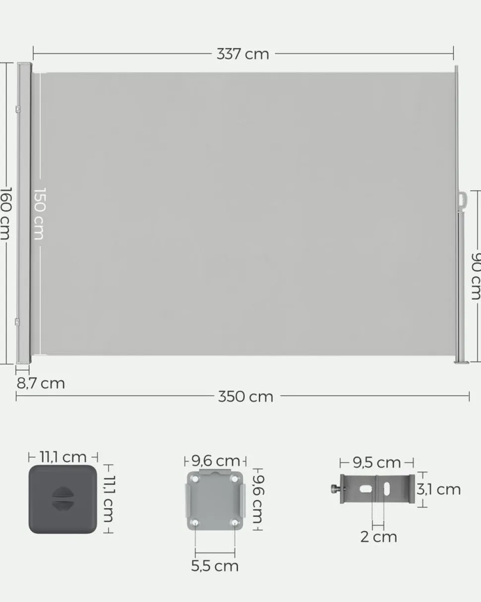 Best SONGMICS Parasol 3 x 2 m rouge