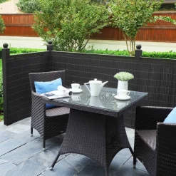 Outlet SONGMICS Parasol de balcon Ø2,7 m taupe