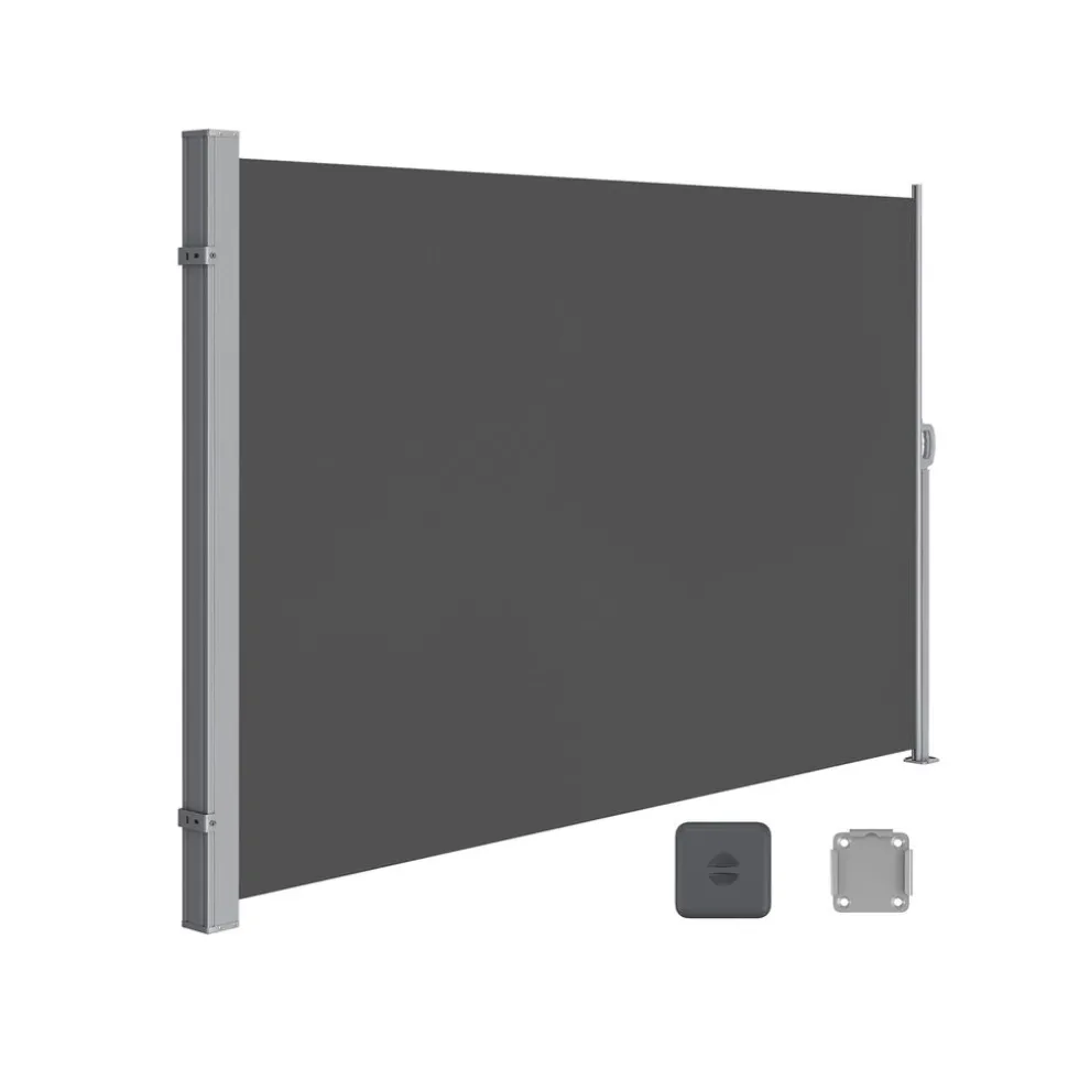 Discount SONGMICS Parasol de jardin 300 cm inclinable gris tourterelle