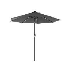Shop SONGMICS Parasol LED Ø3 m gris