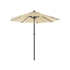 Shop SONGMICS Parasol LED Ø3 m gris