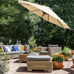 Shop SONGMICS Parasol LED Ø3 m gris