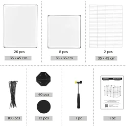 Flash Sale SONGMICS Parc modulable pour cochon d'inde 143 x 73 x 91 cm transparent