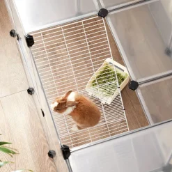 Flash Sale SONGMICS Parc modulable pour cochon d'inde 143 x 73 x 91 cm transparent