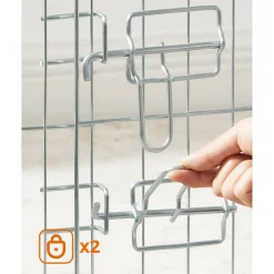 Cheap SONGMICS Parc pour chien  159 x 159 x 61 cm Argent