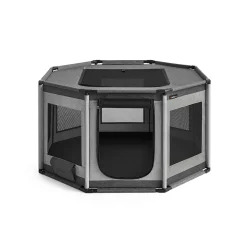 Outlet SONGMICS Parc pour chien octogonale 72 x 72 x 43 cm gris clair foncé Gris Foncé + Gris Clair