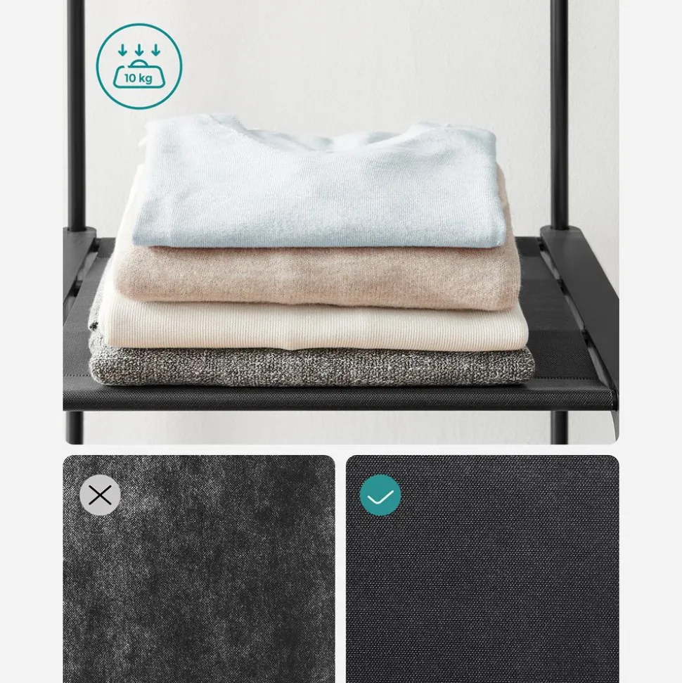 Clearance SONGMICS Penderie tissu gris