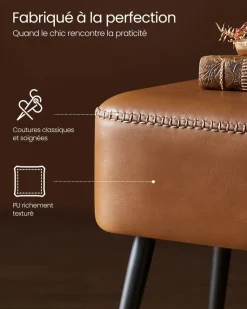 Cheap SONGMICS Petit tabouret de rangement pliable PU 31 x 41 x 31 cm noir d’encre