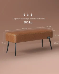 Cheap SONGMICS Petit tabouret de rangement pliable PU 31 x 41 x 31 cm noir d’encre