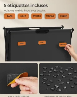 Hot SONGMICS Petit étendoir à linge 44 x 101 x 54 cm en métal blanc nuage