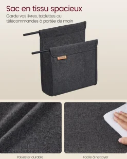 Flash Sale SONGMICS Petite table d’appoint 30 x 40 x 60 cm brou de noix et blanc