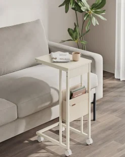 Flash Sale SONGMICS Petite table d’appoint 30 x 40 x 60 cm brou de noix et blanc