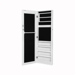 Sale SONGMICS Placard à bijoux mural Blanc