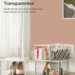 Flash Sale SONGMICS Placard avec 4 étagères réglables noir