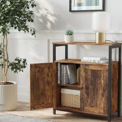 Outlet SONGMICS Placard façon lattes Blanc