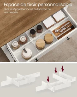 Shop SONGMICS Placard salle de bain persiennes Blanc