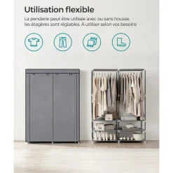 Fashion SONGMICS Plateau de lit pinces réglables beige naturel