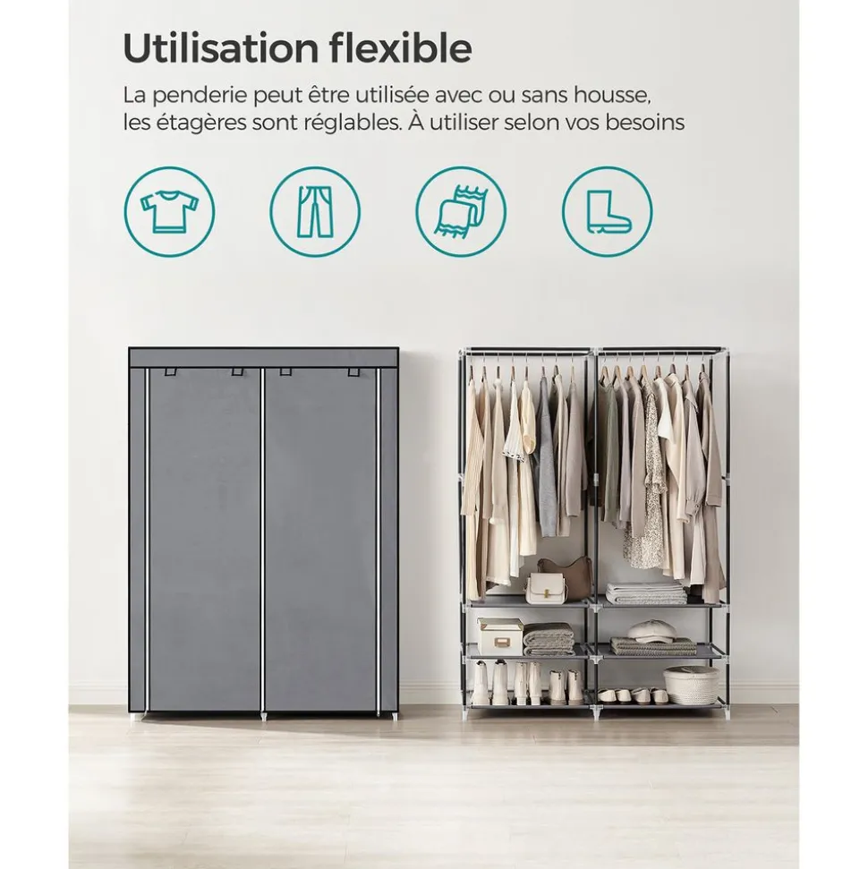 Fashion SONGMICS Plateau de lit pinces réglables beige naturel