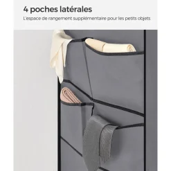 Fashion SONGMICS Plateau de lit pinces réglables beige naturel