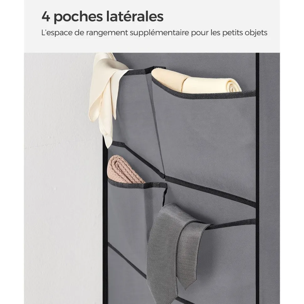 Fashion SONGMICS Plateau de lit pinces réglables beige naturel