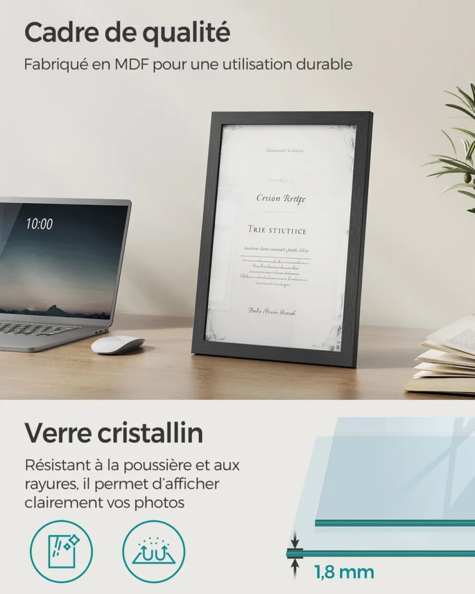 Shop SONGMICS Pêle-mêle 4 photos marron