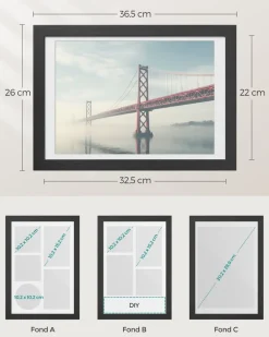 Shop SONGMICS Pêle-mêle 4 photos marron