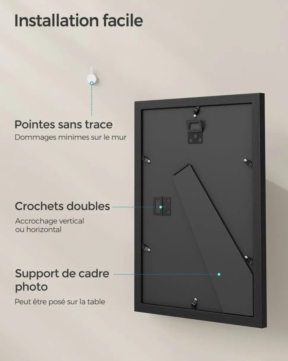 Shop SONGMICS Pêle-mêle 4 photos marron